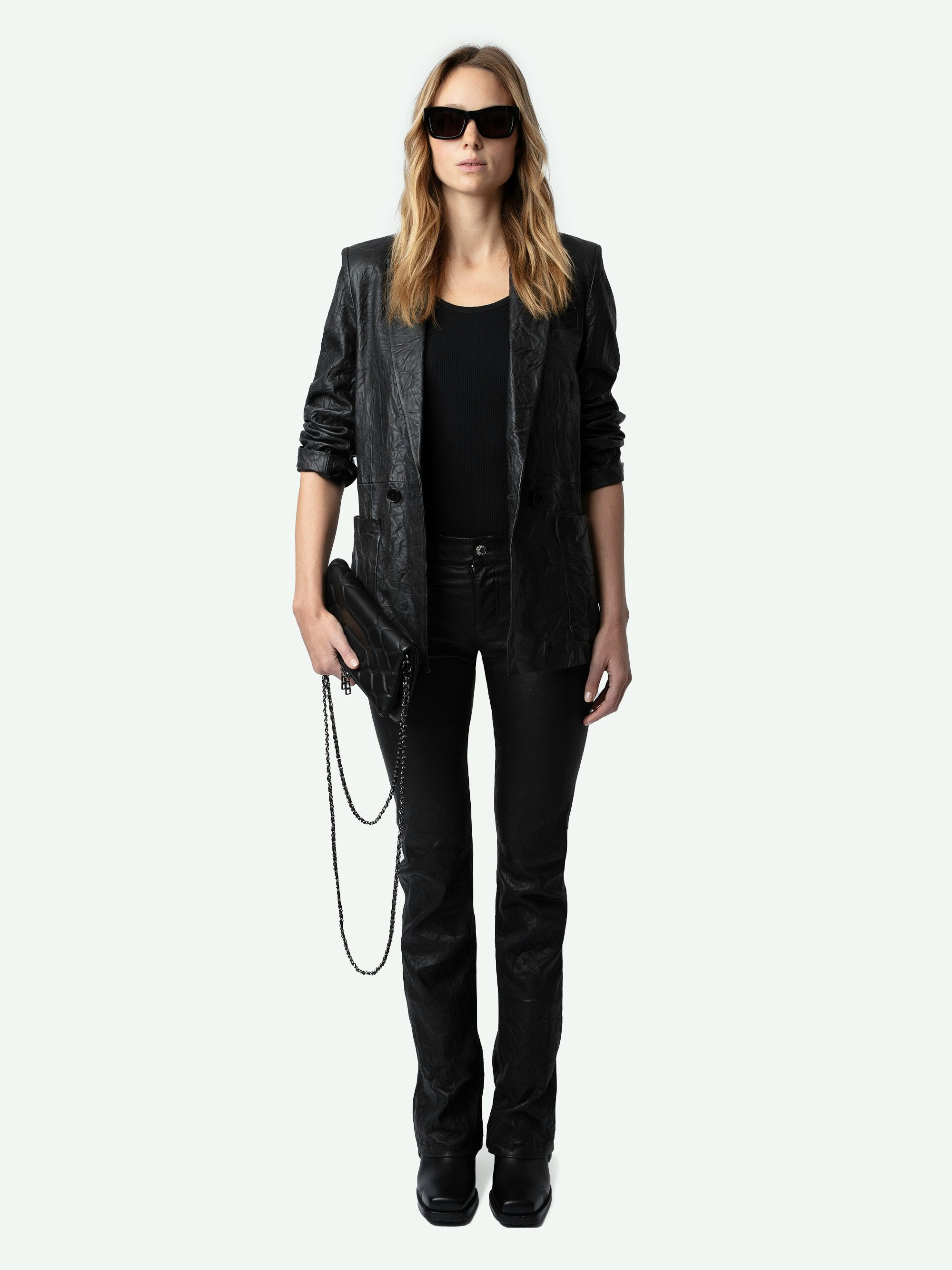 Quilted Rock Clutch - Iconic rock clutch in quilted leather.